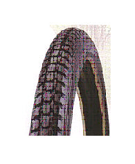 TYRE  27 x 1.1/4 BLACK Block Tread, black skin wall 95 PSI (32-630)