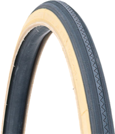 TYRE  27 x 1"  BLACK w GUM WALL, Speed tread (25-630)