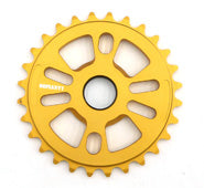 CHAIN RING - Defiant, 24mm Hole with Two Adaptors to Create 19mm or 22mm Hole, 28T, GOLD