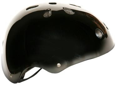 BMX HELMET  -  GLOSS BLACK, Australian Standards Approved - Size 55 to 58cm,  SMALL / MEDIUM