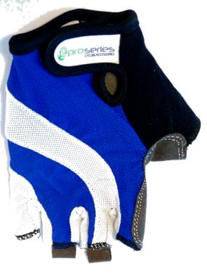 BLUE GLOVES  -  PRO SERIES, Amara Palm, GEL Padding MEDIUM