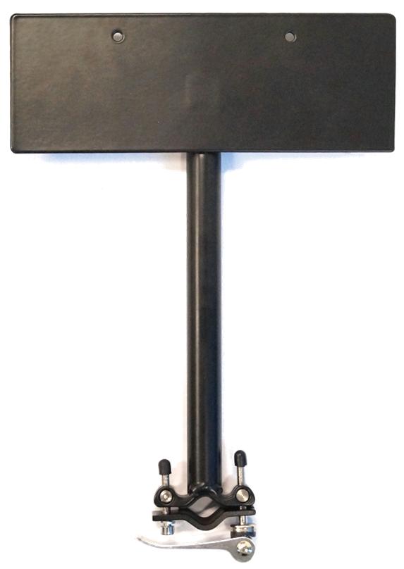 NUMBER PLATE HOLDER - Universal, For Vehicle Mounted Bicycle Carriers, Multi Fit Q/R Bracket  (avoid getting a fine for having your number plate obscured)