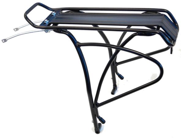 CARRIER - Rear Pannier Rack, Heavy Duty For 26"/650B Disc Brake Bikes, 10mm Adjustable Stay Lenth, Fittings Supplied, Alloy, BLACK