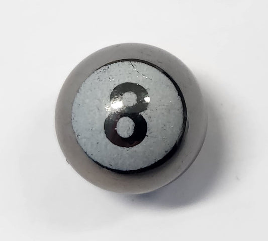 Valve Cap, Grey 8 ball, alloy anodised, A/V (Sold Individually)