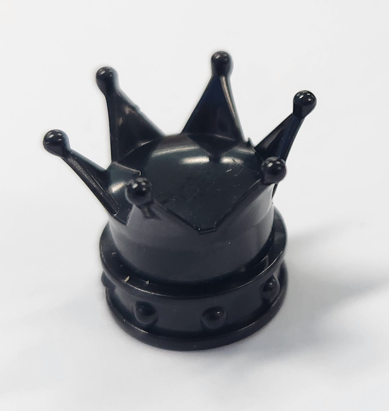 Valve Cap BLACK Crown, A/V (Sold Individually)