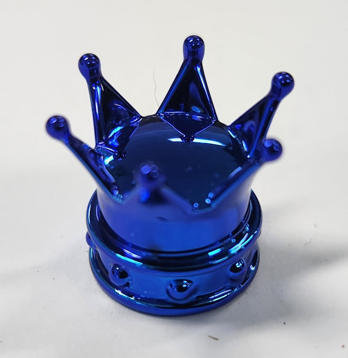 Valve Cap BLUE Crown, A/V (Sold Individually)