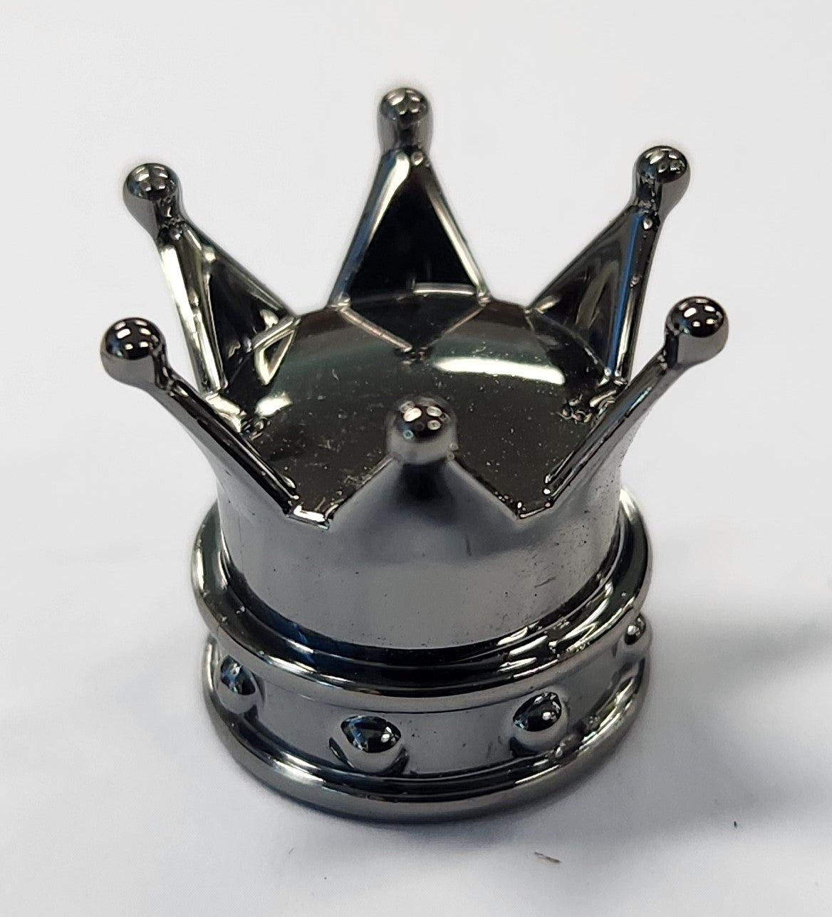 Valve Cap CHARCOAL Crown, A/V (Sold Individually)