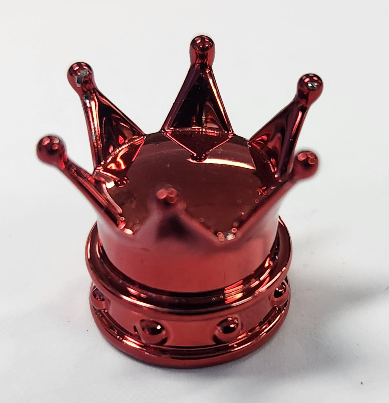 Valve Cap RED Crown, A/V (Sold Individually)
