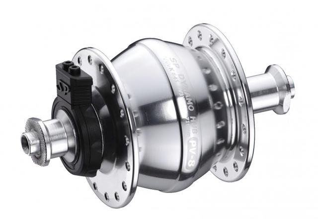 DYNAMO HUB  Shutter Precision, PV-8. 6V 3W Output, Front,  32H, Non Disc, Standard QR,   SILVER