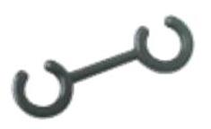 CABLE CROSS - Cable organiser, Plastic, BLACK (Bag of 10)