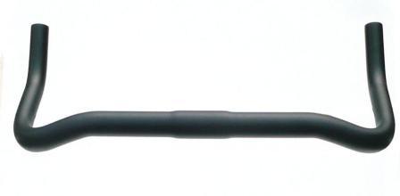 HANDLEBAR Bullhorn, 31.8mm, 44cm Wide, Alloy, BLACK (18.5mm id)