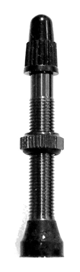 Tubeless Valves, Alloy, Black, w/ext O-ring, 44mm (2 Pcs per bag) FV/PV