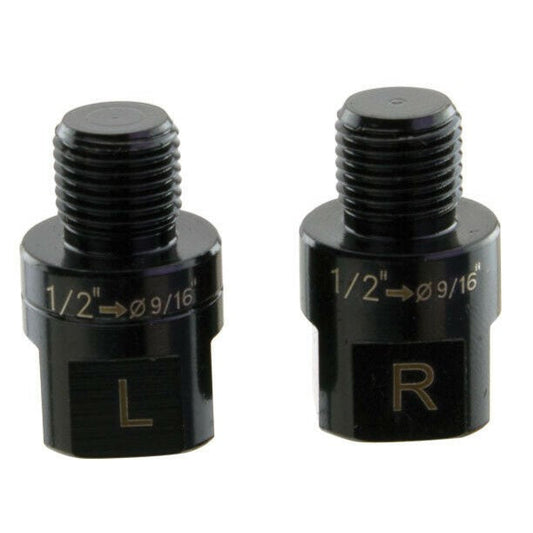 PEDAL THREAD  ADAPTORS,  CR-MOLY, converts 9/16" pedal thread to fit 1/2" cranks, SET of 2