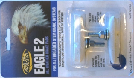 BRAKE PADS - KOOL STOP  EAGLE 2 WHITE THREADED   KSE2TW