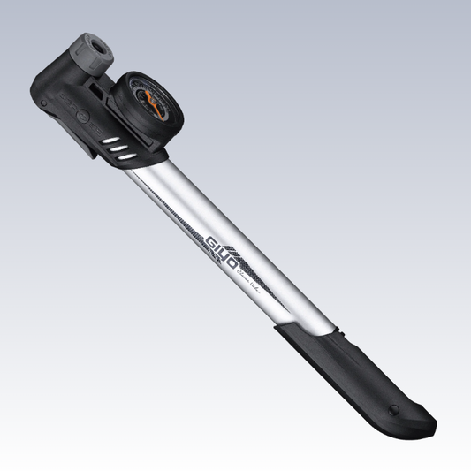 MINI PUMP Alloy, w/new clever valve to fit AV/FV, 1.5" dial gauge, 120psi