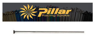 SPOKES - STRAIGHT PULL,  Pillar SILVER Spokes, 310mm ( NO THREAD ), 14 Gauge, Stainless Steel, (Sold Individually)