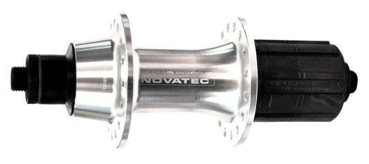 Hub, 8/10/11 Speed Q/R Silver 32H (130mm OLD) Novatec (sloted for aero spokes up to 3mm)