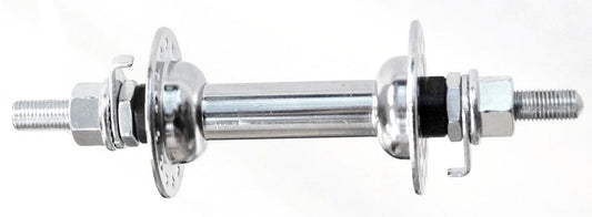 HUB Front, Nutted, Chrome Steel 28H (100 OLD) 5/16" Axle .