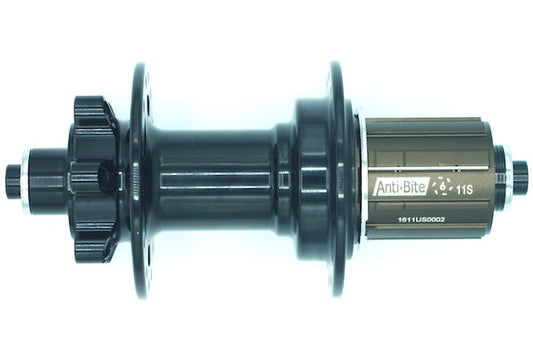 Hub, 10/11 Speed, Q/R Black 40H TANDEM (145mm OLD) 6 Bolt Disc, Sealed Bearings, Quality Bitex product - made in Taiwan