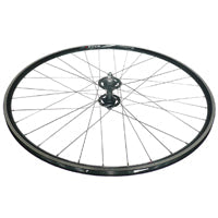 WHEEL  29er/700c  Alex DA-22 D/W Rim W/msw, Novatec Sealed Nutted High Flange Hub, Mach 1 Spokes, FRONT.  BLACK with SILVER Spokes