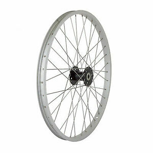 Gomier Rear wheel 24 'DM-18 D/w Silver rim, Black Gomier Sealed Bearing Hub  REAR SILVER Spokes