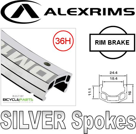 WHEEL  29er/700c  Alex DM-18 D/W Eyeleted Rim, Sturmey Archer 3 Speed Freewheel Hub, Mach1 Spokes, REAR.  ALL SILVER (All Shift parts Included)