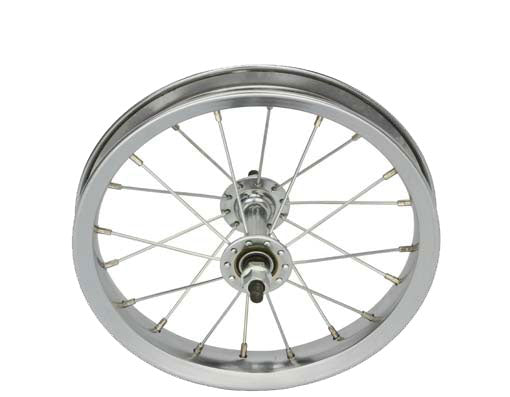 WHEEL 12 Front Silver, S/W Alloy Rim, Steel hub, 85mm axle
