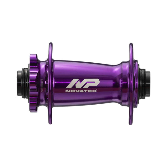Hub, Novatec Front 6 Bolt BOOST DISC Purple 32H 15mm T/A x 110mm OLD - SEALED BEARINGS