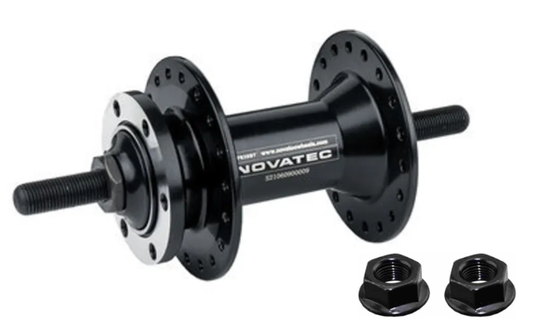 Hub, Novatec FRONT 6 Bolt, Nutted, Sealed, Black 36H 100mm OLD