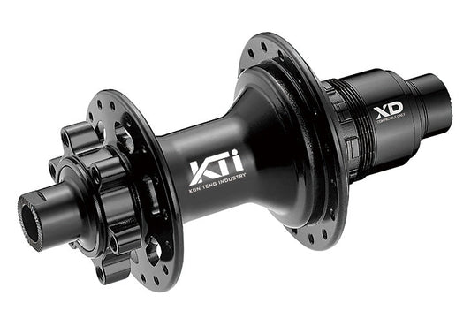 HUB "KT" Brand - REAR 612 POE 0.6 deg engagement  - 12 x 148mm BOOST 6-Bolt - 32H - Sealed Bearings - SRAM XD - ANOD Black - W/KT logo