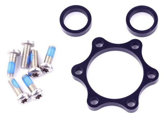 BOOST HUB CONVERTER FRONT (Converts 15mm x 100mm to 15mm x 110mm boost)Rotor spacer is 5mm thick