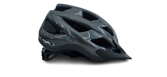 CHASER HELMET - GLOSS GREY, Australia Standards Approved -- MEDIUM / LARGE  (58-62cm)