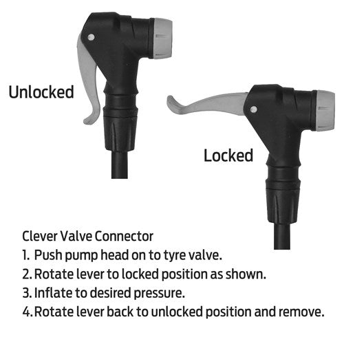 Floor Pump SP60 - Smart Valve - Silver