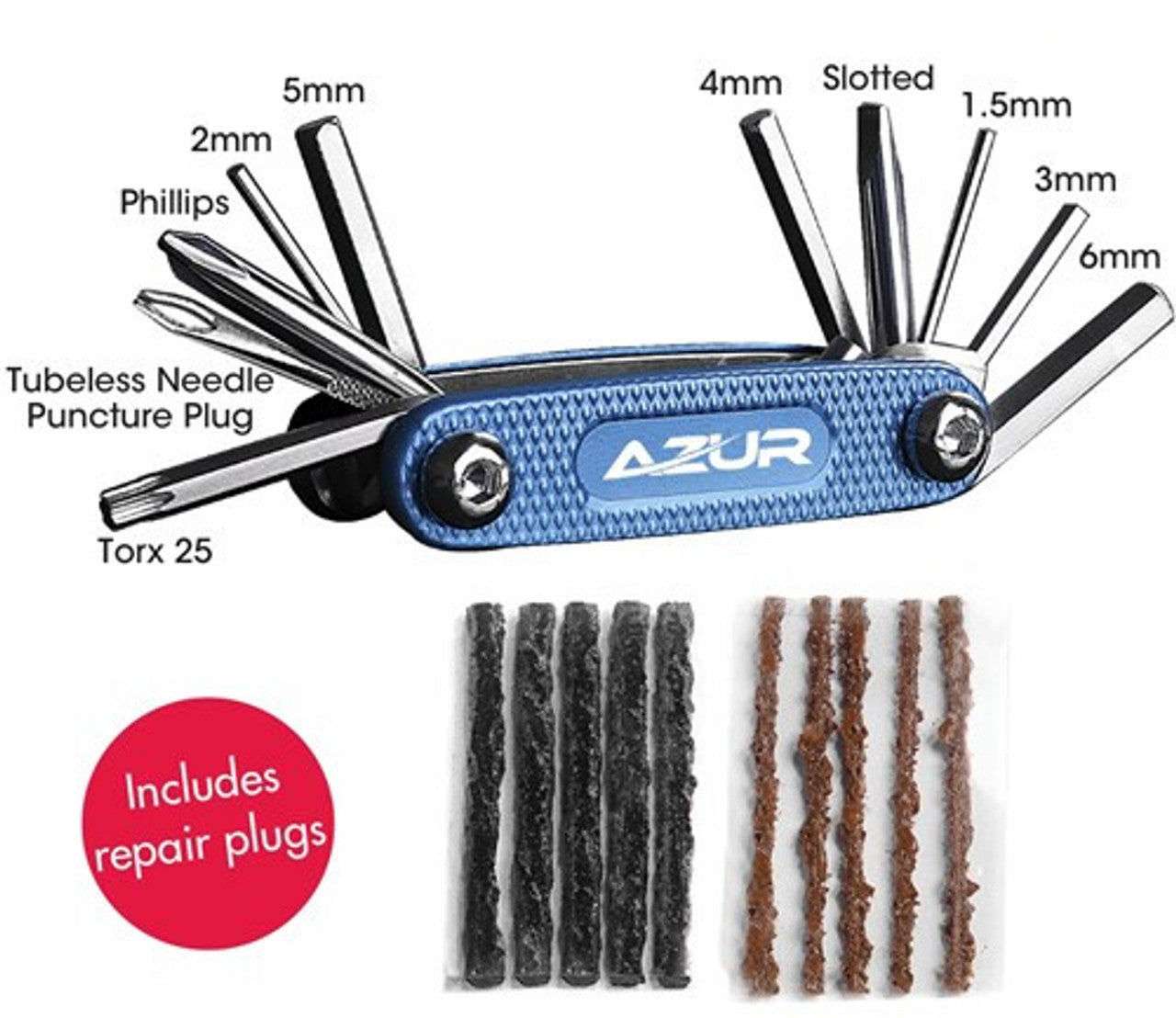 AZUR 10 Function - Tubeless Multi Tool With Plugs