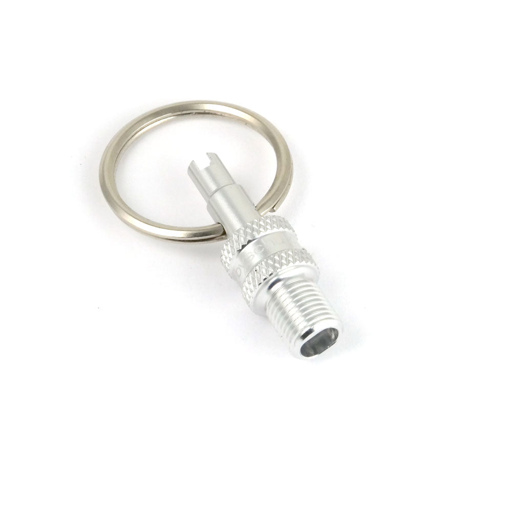 VALVE MULTI TOOL - SILVER -  (F/V to A/V Converter + A/V & F/V Remover on Keyring) - By,schulz