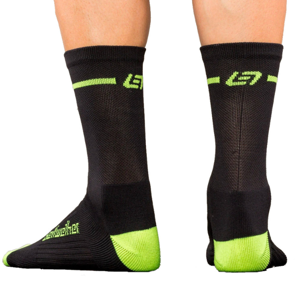 Bellwether Optime Cycling Socks – Black/Hi-Vis Yellow