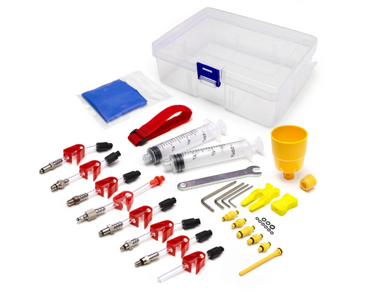 Bleed Kit , Universal, compatible with Avid/SRAM, Hayes, Magura, Clarks, Shimano, Tektro, Hope, Formula and More. (M4 - M5 - 1/4" Thread Fittings + More)