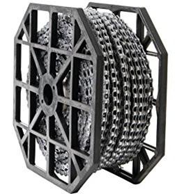 CHAIN ROLL - 9 Speed - CLARKS - 150m length on reel (11,811 Links) - SILVER - E-Bike - High tensile strength (860kgf-min) - Connect Links NOT Included