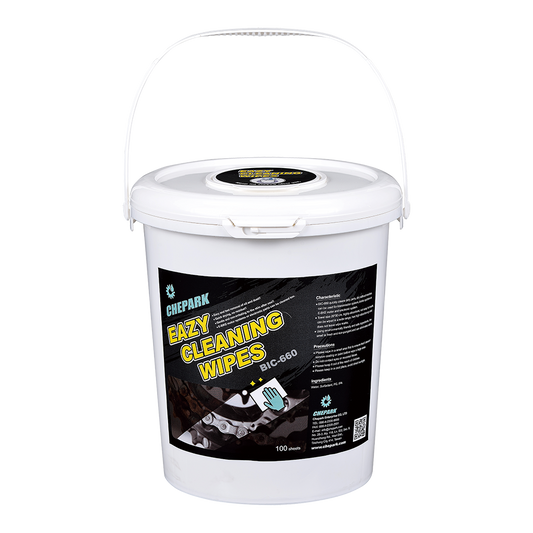 CHEPARK Eazy Bicycle Cleaning Wipes, size 26 x 30cm, 100 pcs in dispenser bucket