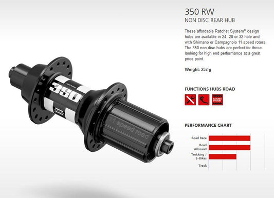 DT350 NonDisc 5/130 28H ShimanoHG11S Road QR