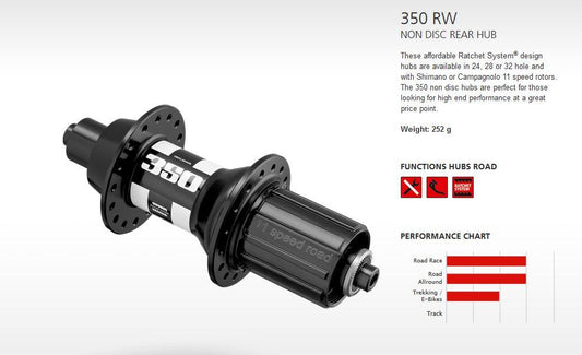 DT350 NonDisc 5/130 24H ShimanoHG11S Road QR