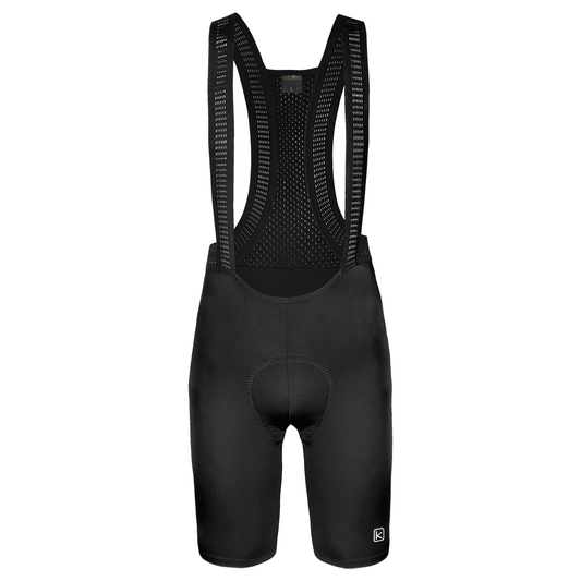 Mens ELITE BIB Knicks (b) - MEDIUM - FUNKIER LECCE, F1 Chamois, Elite One panel Bib, compression elastic lycra fabric,  Silicone folded edged laser cut gripper, BLACK