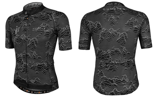 BLACK PRO JERSEY  -  Funkier Rossini, Race Fit, Full Zip, Mens --- XXL