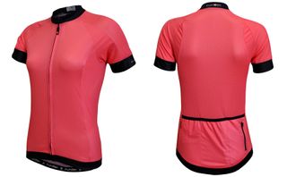 PINK JERSEY - Funkier Parma, Short Sleeve, Full Zip, Womens LARGE