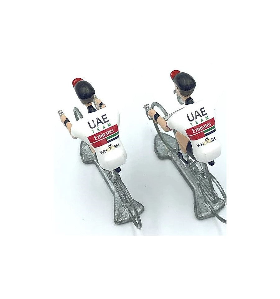 FLANDRIENS Models, 2 x Hand painted Metal Cyclists, Team UAE Emirates 2020