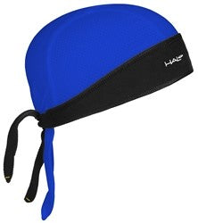 BANDANA - HALO PROTEX, Tie Bandana for Custom Fit, "Halo Sweat Seal, channels sweat away" - ROYAL BLUE