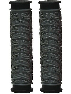 GRIPS - Dual Density MTB Grips, Closed End. 130mm GREY   - Oxford Product