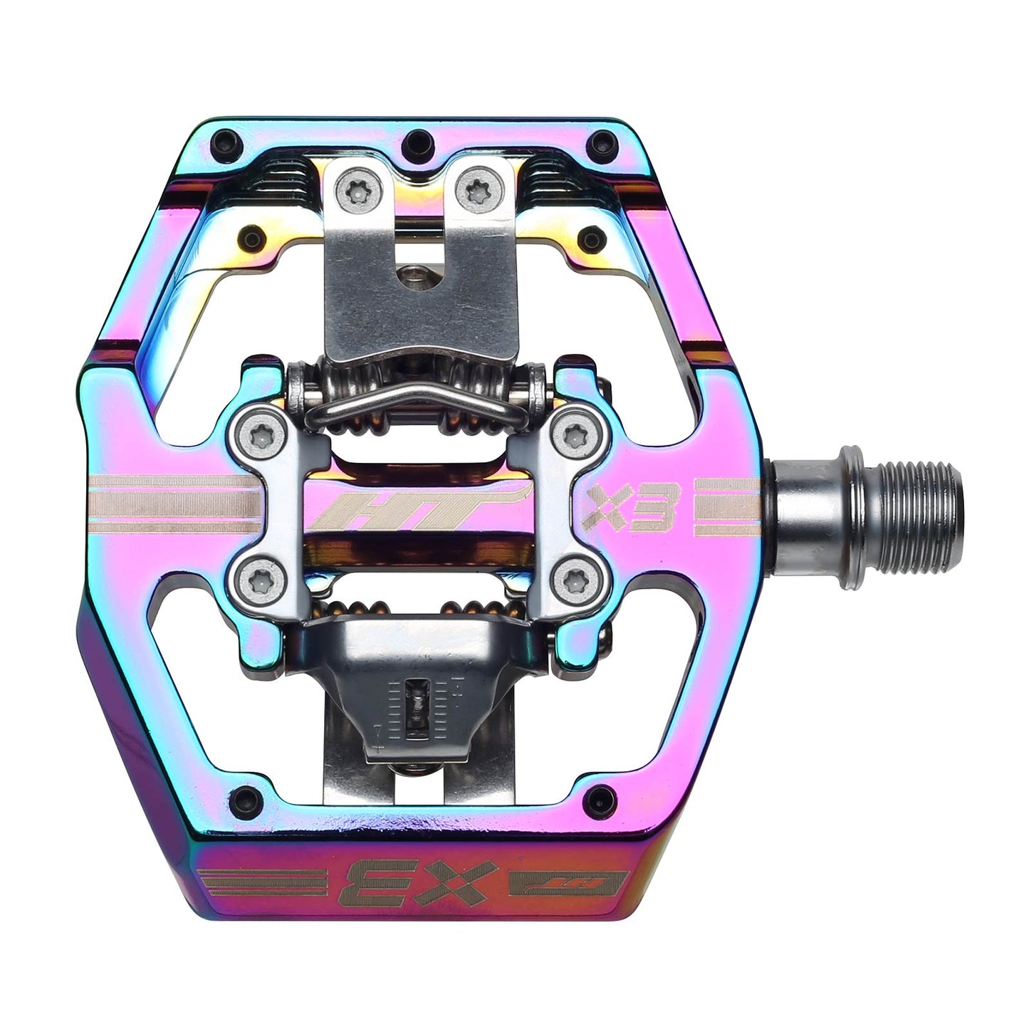 HT X3 Pedals (Alloy / CNC CRMO) - Oil Slick