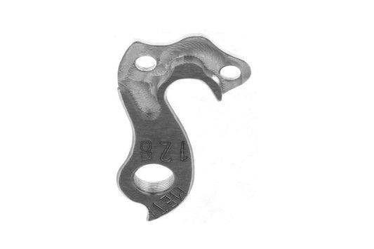 META CNC DERAILLEUR HANGER - Model 128, Material 6061 T651 Aviation Aluminium, CNC Machined, Silver, Pinarello, etc