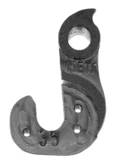 META CNC DERAILLEUR HANGER - BLACK, Model 35, Material 6061 T651 Aviation Aluminium, CNC Machined, compatible MERIDA carbon matts hardy, UMF, CENTURION